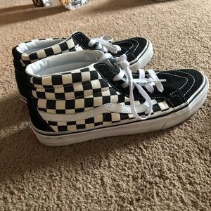 Vans Checkered Hightops !!basically new!!